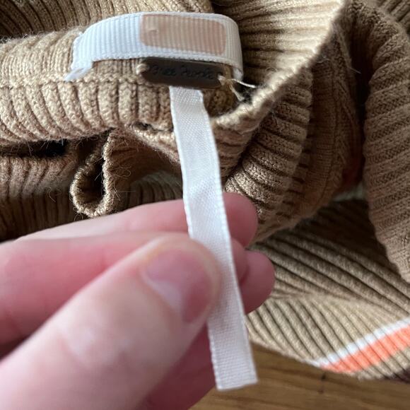 Free People Sport Stripe Midi sweater dress brown tan - M - Picture 8 of 9